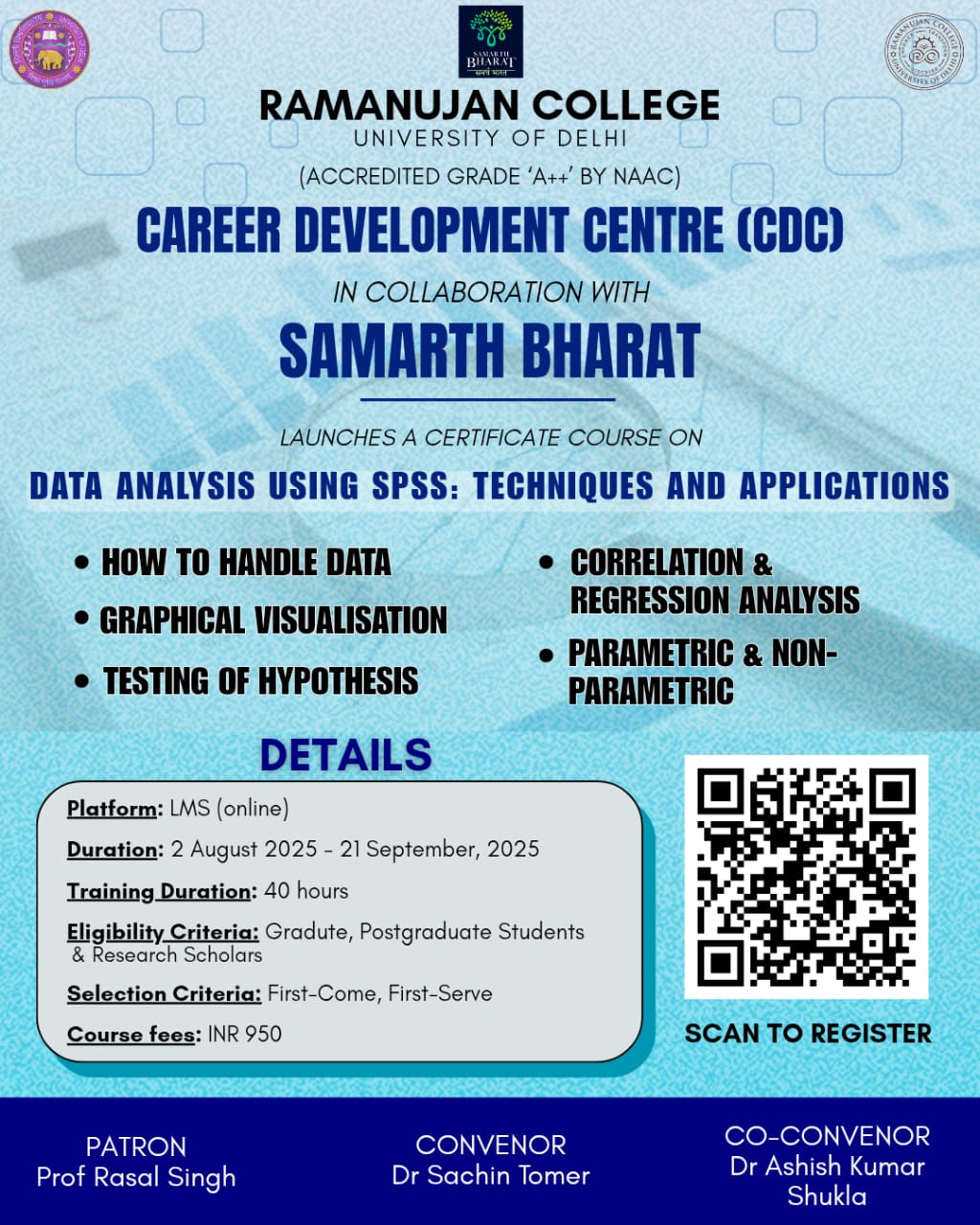 DATA ANALYSIS USING SPSS SS3STC