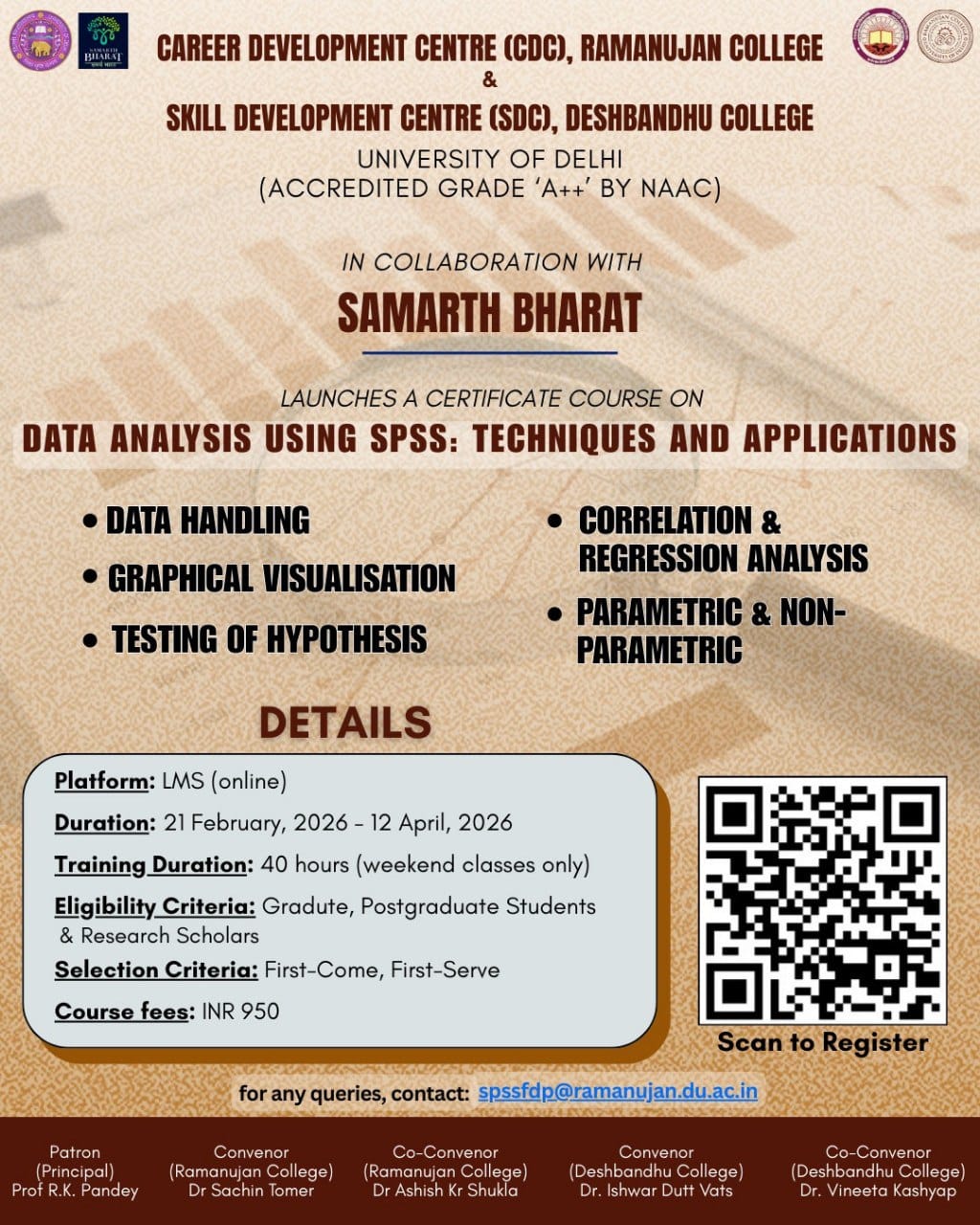 DATA ANALYSIS USING SPSS SS3STC